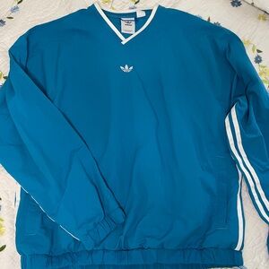 Adidas Teal V-Neck Sweatshirt